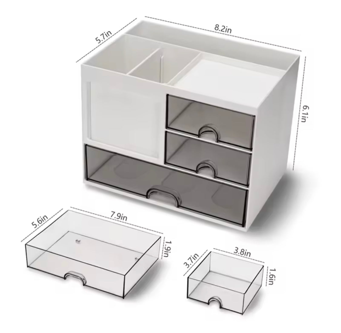 3 Drawer Desk Organizer, Multifunctional Pencil Pen Holder, Multi Layer Makeup Drawer Organizer, 3 Drawer Office Desktop Organizer 3 Drawer Desk Organizer, Multifunctional Pencil Pen Holder, Multi Layer Makeup Drawer Organizer, 3 Drawer Office Desktop Organizer
